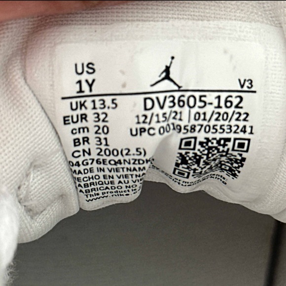 Jordan 6 Retro Ps Red Oreo 1y - Picture 6 of 7